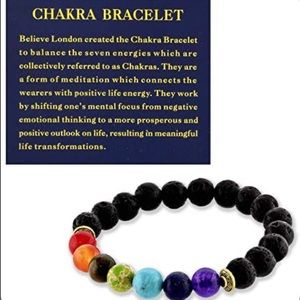Charka bracelet with Lava Bead
